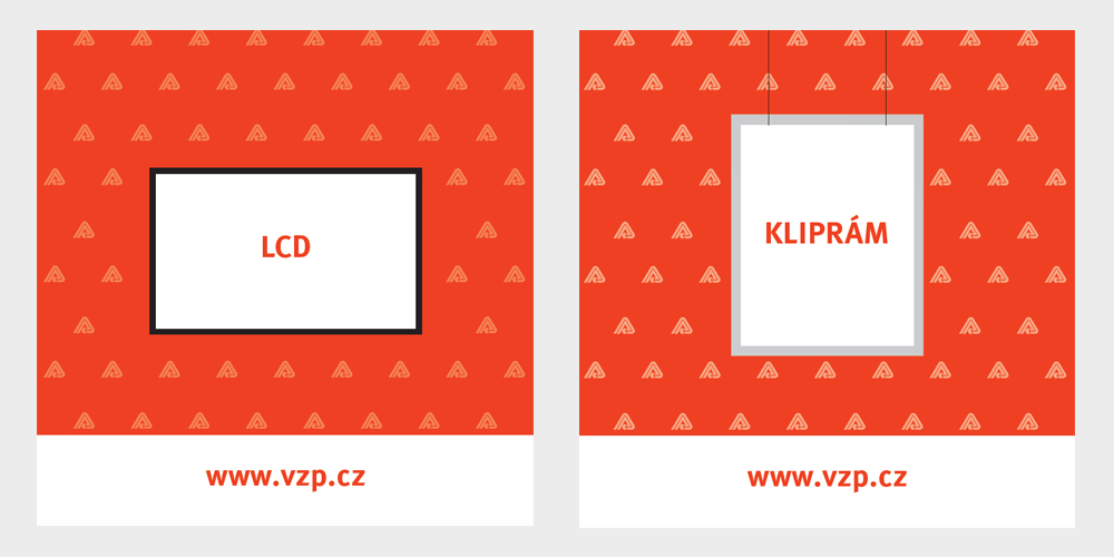 Varianta 8 - červená - LCD/KLIPR RÁM